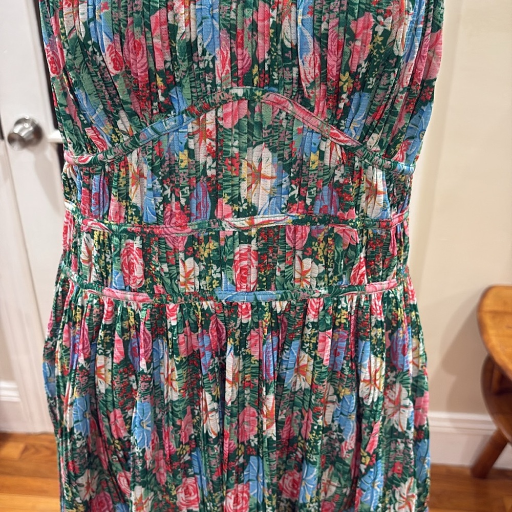 Floral Smocked Maxi Dress - Green Multi - Picture 3 of 8